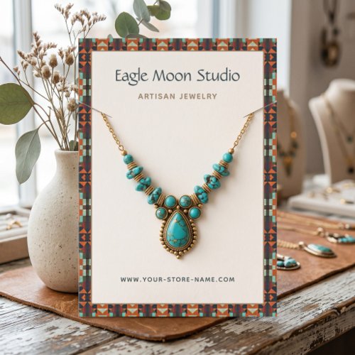 Modern Native Tribal Necklace Jewelry Display Card