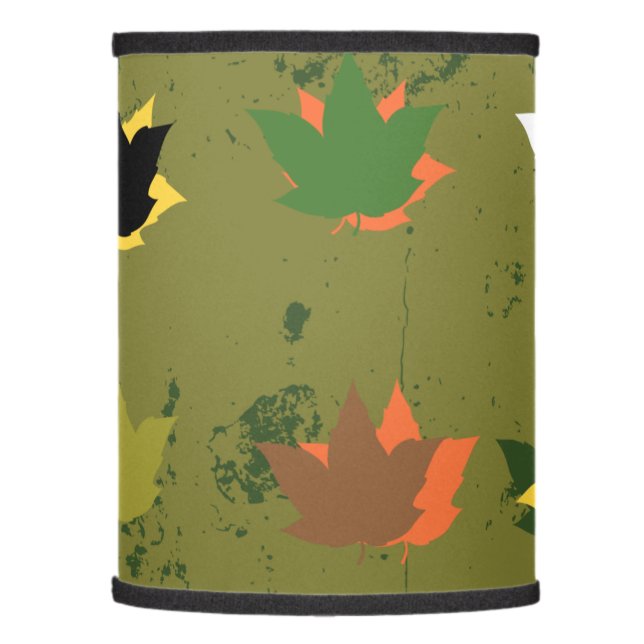 Modern nature botanical pattern elegant green chic lamp shade (Left)