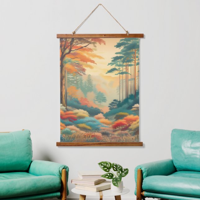 modern nature landscape hanging wall art Tapestry (Living Room)