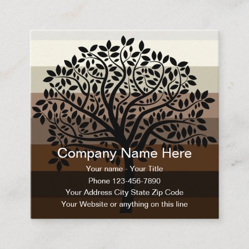 Modern Nature Theme Square Business Card