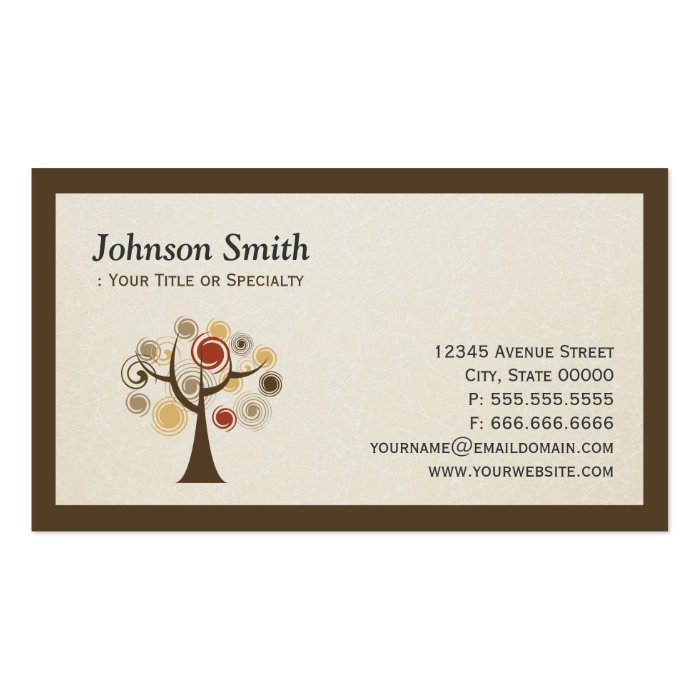 Modern Nature   Tree of Life Business Card Templates