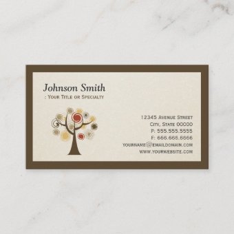 Modern Nature - Tree of Life Business Card | Zazzle