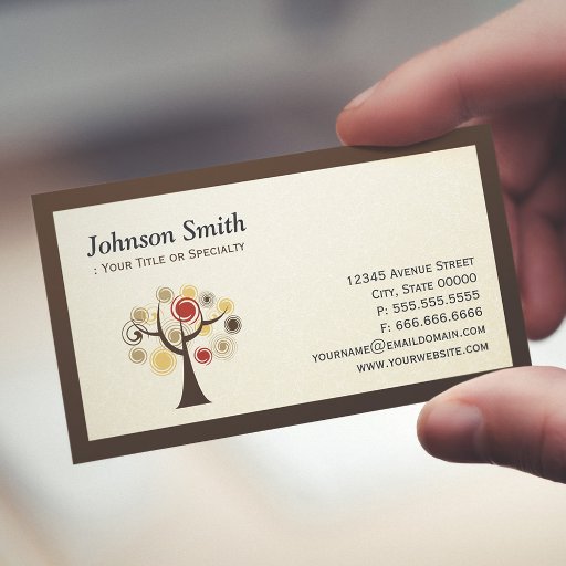 Customizable Modern Nature - Tree of Life Business Card Templates