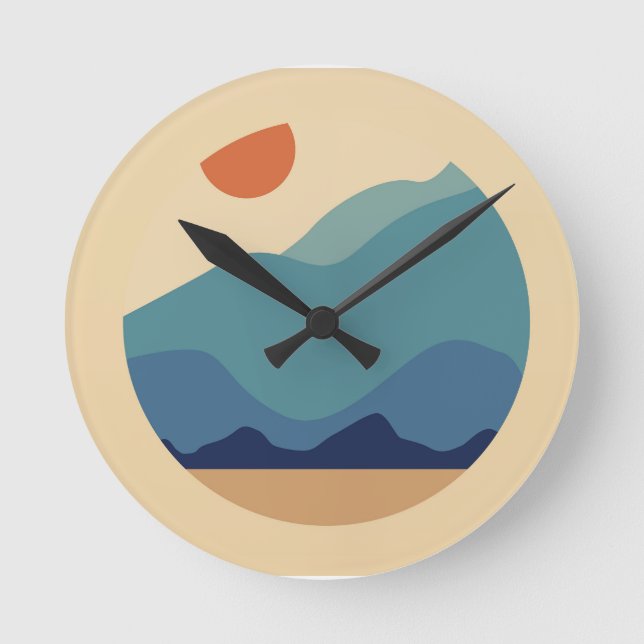 Modern Nature Wall Round Clock (Front)