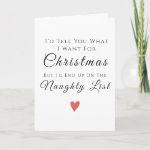 Modern  naughty list  Christmas Greeting Card
