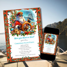 Modern Nauti or Nice Santa Christmas Yacht Party