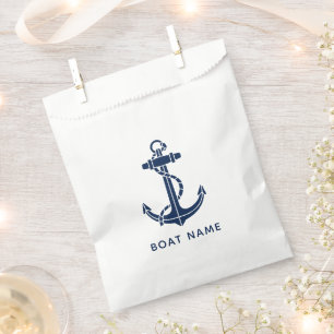 Modern Nautical Anchor Beach Trip Custom Swag Favor Bag