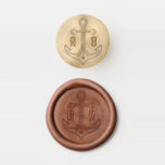 Modern Nautical Anchor Wedding Couple Initials Wax Seal Stamp<br><div class="desc">Embrace the art of sealing letters and invitations with your unique touch using this custom wax stamper. Featuring a modern nautical anchor with the couple's initials or monograms placed on either side of it. Whether sealing invitations or crafting heartfelt letters, this wax stamper is perfect to add that extra personal...</div>