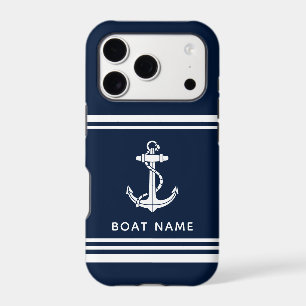 Modern Nautical Boat Anchor Custom iPhone 17 Pro Case