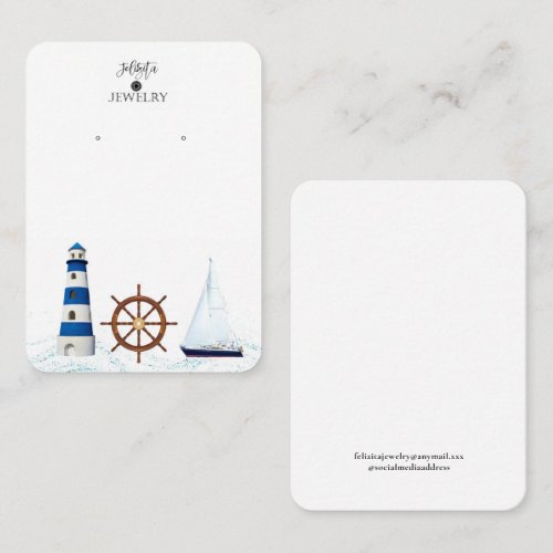 Modern Nautical Earring Display  Business Card