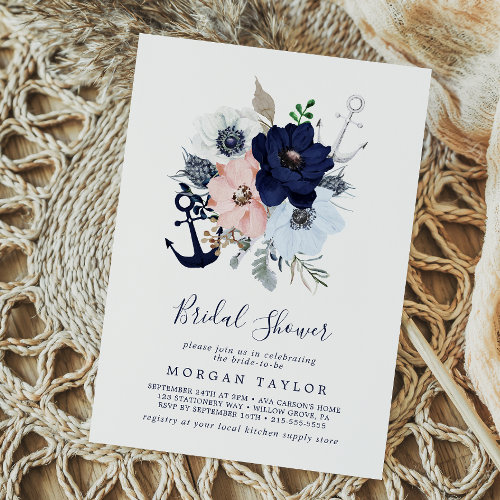 Modern Nautical | Floral Anchor Bridal Shower