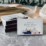Modern Nautical | Floral Bridal Shower Favor Matchboxes<br><div class="desc">These  modern nautical floral bridal shower favor matchboxes are perfect for a simple wedding shower. The whimsical design features blush pink and navy blue watercolor flowers with gold starfish accents,  giving it a beachy vibe.

These matches add a beautiful detailed touch to your bridal shower.</div>