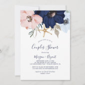 Modern Nautical | Floral Couples Shower Invitation (Front)