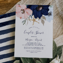 Modern Nautical | Floral Couples Shower Invitation