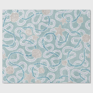 Modern Nautical Gift Wrap - Beachy Treasures