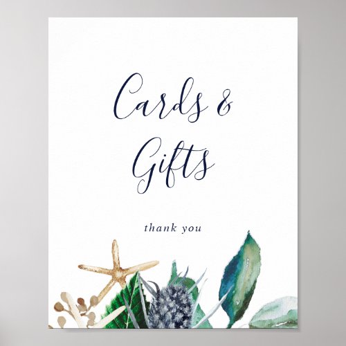 Modern Nautical | Greenery Cards and Gifts Sign