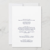 Modern Nautical Greenery Diamond All in 1 Wedding Invitation (Back)