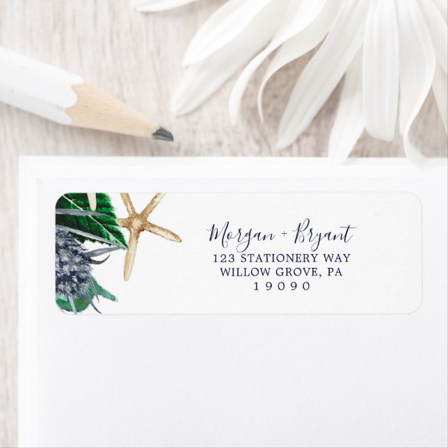 Modern Nautical | Greenery Return Address Label (Insitu)