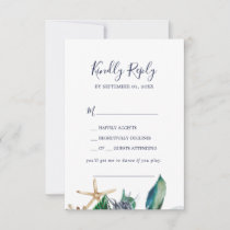 Modern Nautical | Greenery Song Request RSVP Card