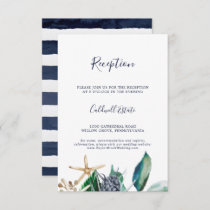 Modern Nautical | Greenery Wedding Reception Enclosure Card