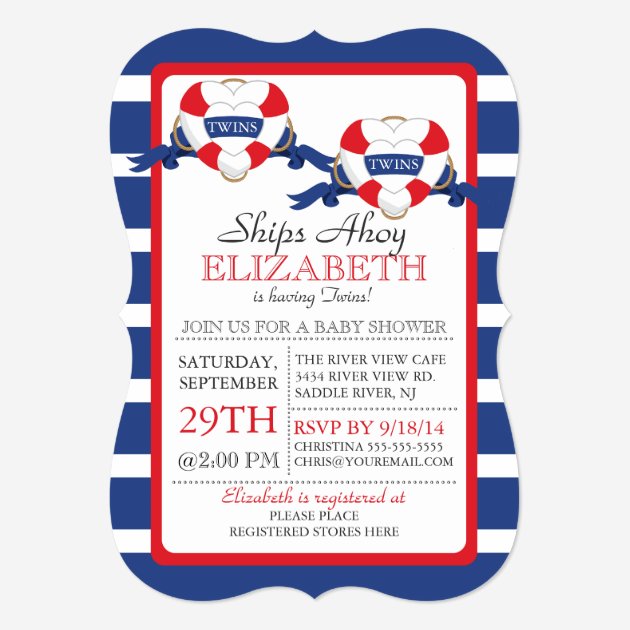 Custom Baby Shower Invites Templates For Twins Babyfavors4u