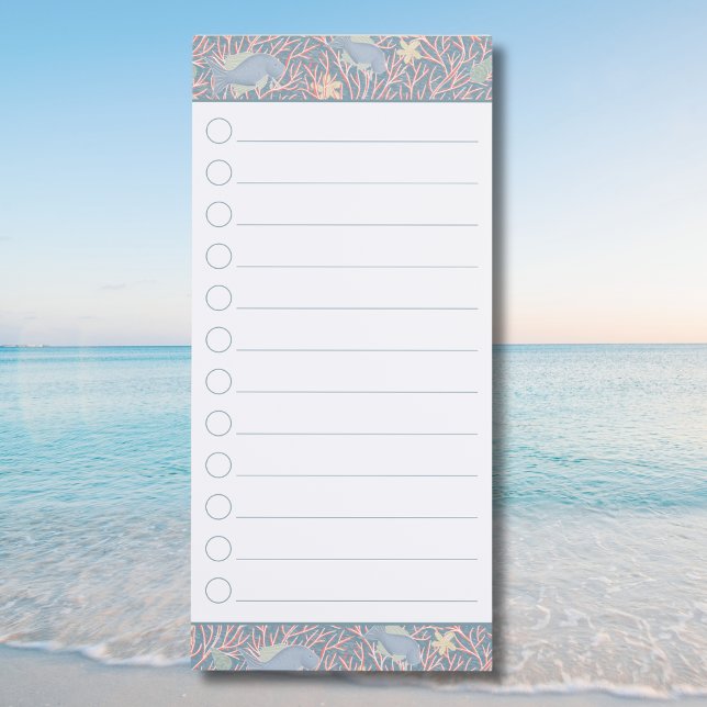 Modern Nautical Magnetic Checklist Notepad (Modern Coastal Magnetic Checklist Notepad)