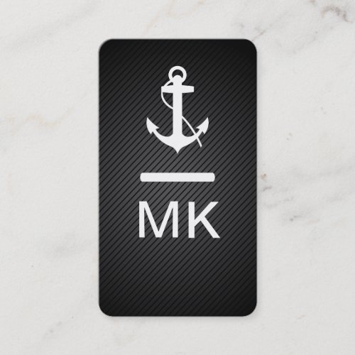 Modern Nautical Monogram Business Card