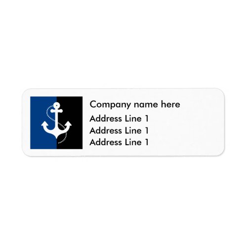 Modern Nautical Office Return Address Labels 