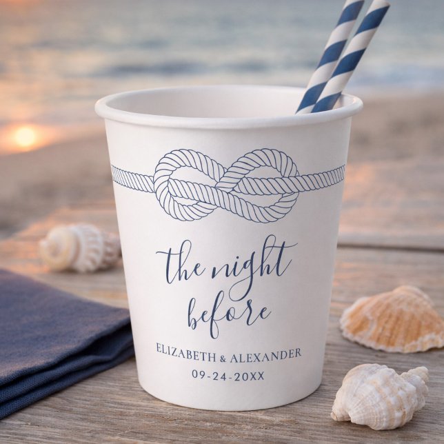Modern Nautical Rehearsal Dinner Paper Cups (Creator Uploaded)