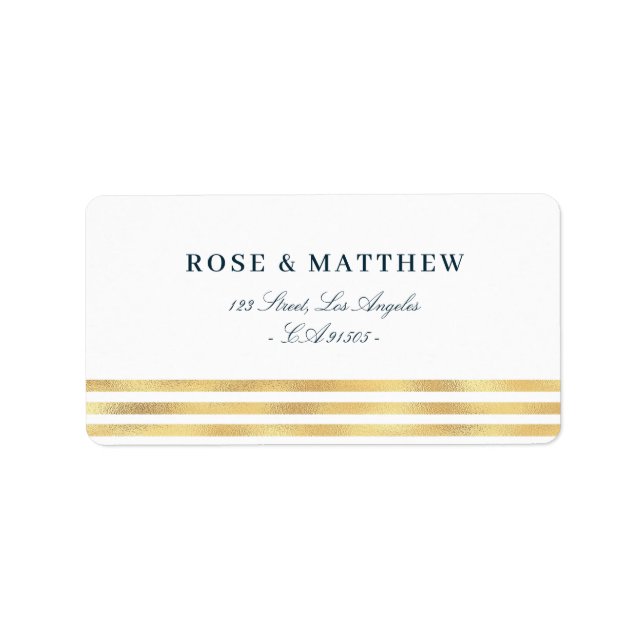 Modern nautical sea address label (Front)