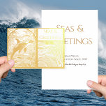 Modern Nautical Seas & Greetings, Orca Whale Foil Card<br><div class="desc">If you're looking for a uniquely elegant ocean-themed Holiday Card. Nothing is more stylish than this Modern Nautical Seas & Greetings,  Orca Whale Foil Holiday Card</div>