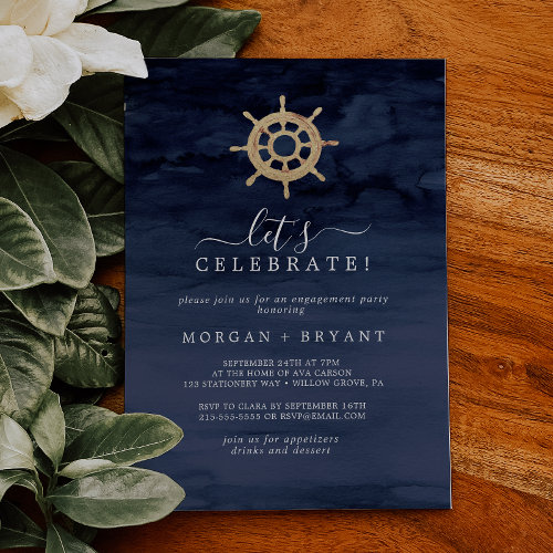 Modern Nautical | Ship Helm Let's Celebrate