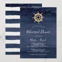 Modern Nautical | Ship Helm Rehearsal Dinner
