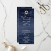 Modern Nautical | Floral Wedding Program