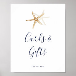 Modern Nautical | Starfish Cards and Gifts Sign