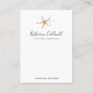 Modern Nautical Starfish Earring Display Card