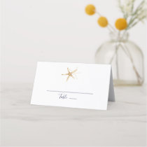 Modern Nautical | Starfish Folded Wedding Place Card