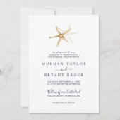 Modern Nautical | Starfish Formal Wedding Invitation (Front)