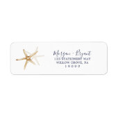 Modern Nautical | Starfish Return Address Label (Front)