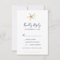Modern Nautical | Starfish Song Request RSVP Card