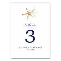 Modern Nautical | Starfish Table Number