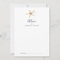 Modern Nautical | Starfish Wedding Advice Card