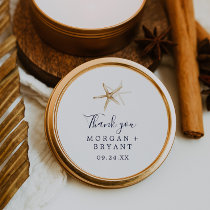 Modern Nautical | Starfish Wedding Favor Sticker