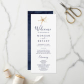 Modern Nautical | Floral Wedding Program