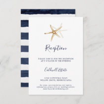 Modern Nautical | Starfish Wedding Reception Enclosure Card