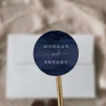 Modern Nautical Watercolor Wedding Envelope Seals<br><div class="desc">These modern nautical watercolor wedding envelope seals are perfect for a cruise or beach wedding. The design features navy blue watercolor. Personalize the label with the names of the bride and groom.</div>
