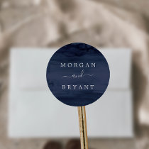 Modern Nautical Watercolor Wedding Envelope Seals