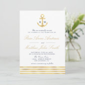 modern nautical wedding invitation (Standing Front)