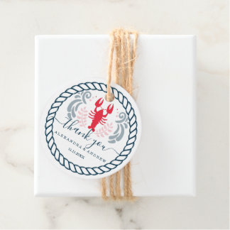 Modern Nautical Wedding Thank you Favor Tags
