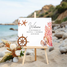 Modern Nautical wedding welcome